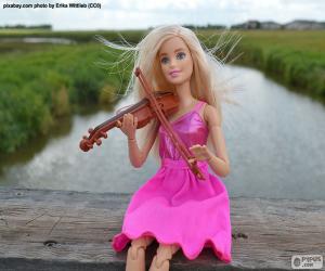 пазл Барби, играть на скрипке